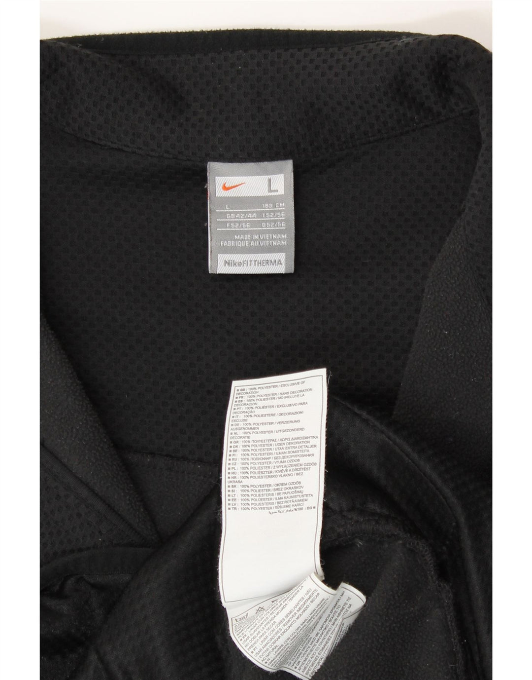 Nike Træningsdragt til mænd, topjakke UK 42/44 Stor sort polyester