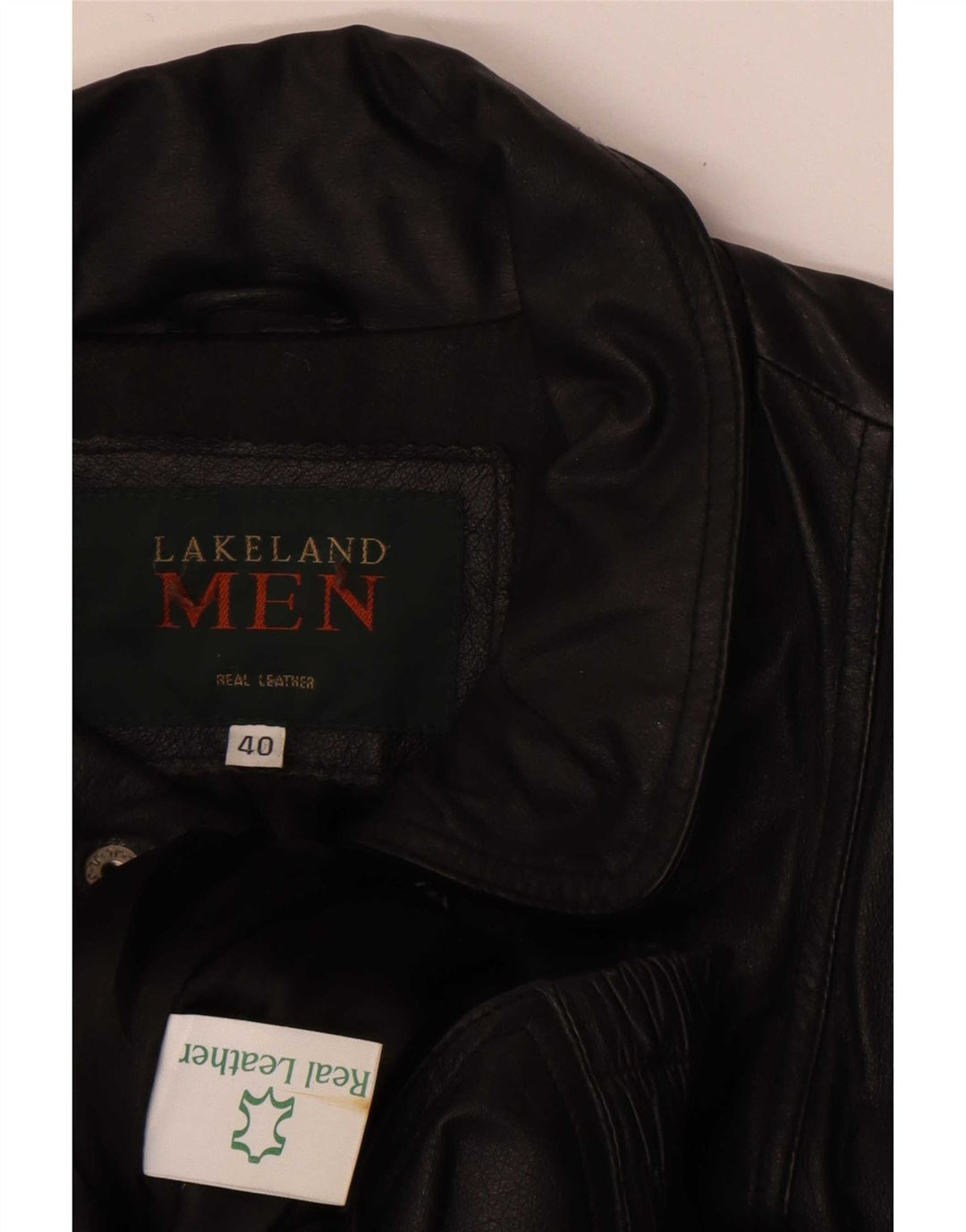Lakeland Herre Læderjakke UK 40 Large Sort