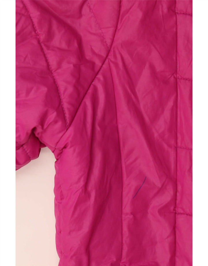 Kappa Dame Hætte Oversized Polstret Jakke UK 10 Lille Pink Polyester