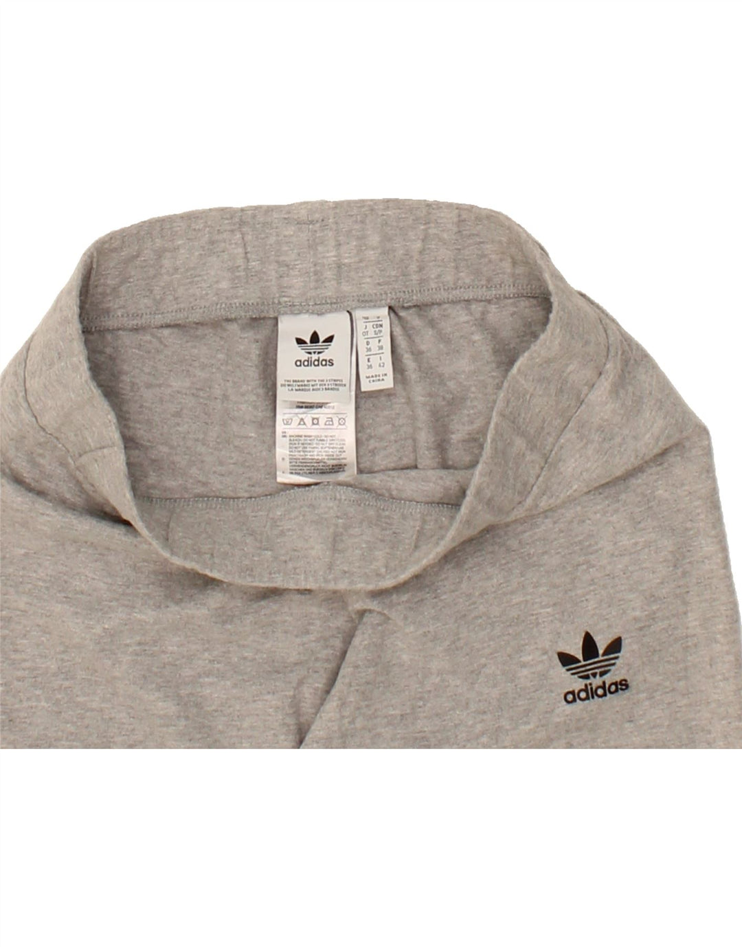 ADIDAS Womens Graphic Leggings UK 10 Small  Grey Vintage Adidas and Second-Hand Adidas from Messina Hembry 