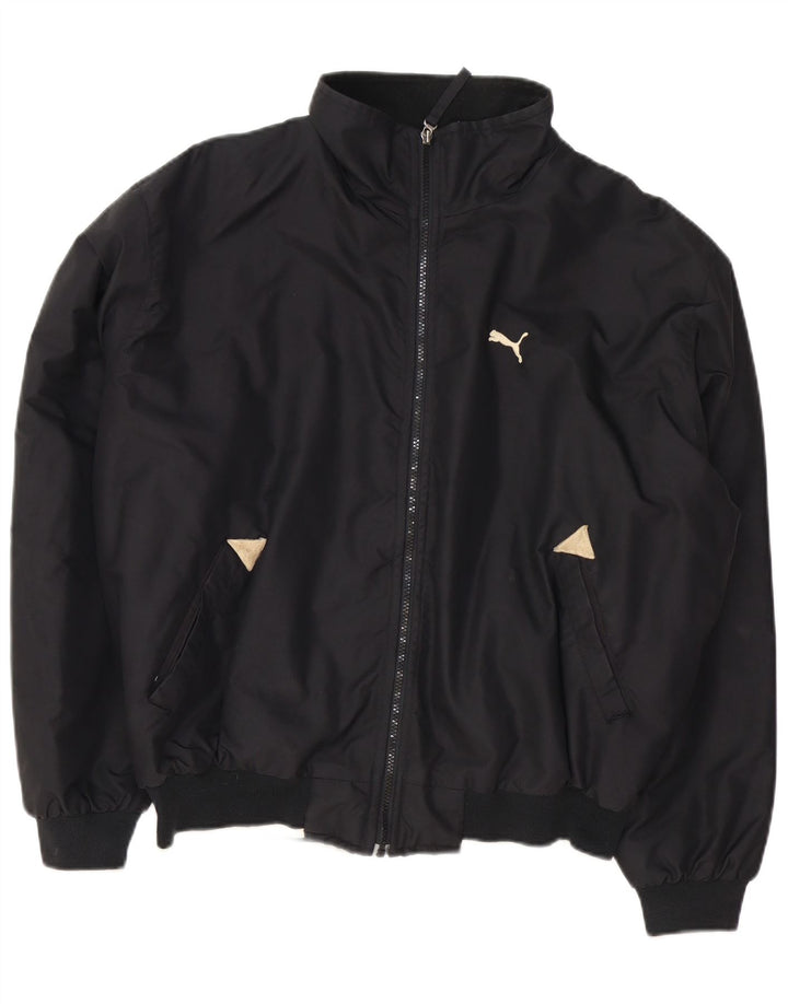 Puma Herre Loose Fit Bomber Jacket UK 38 Medium Black