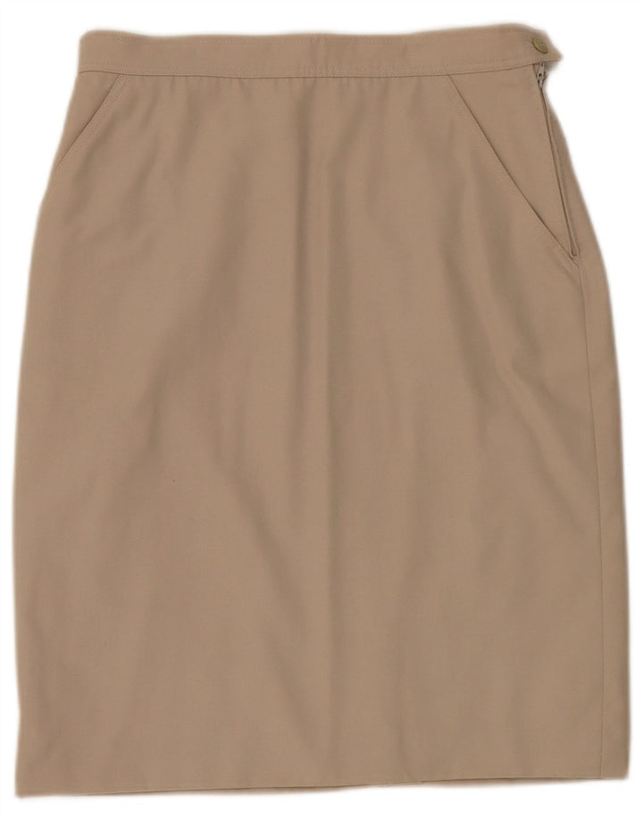 Marella Womens Pencil Skirt UK 16 Large W30 Beige Wool