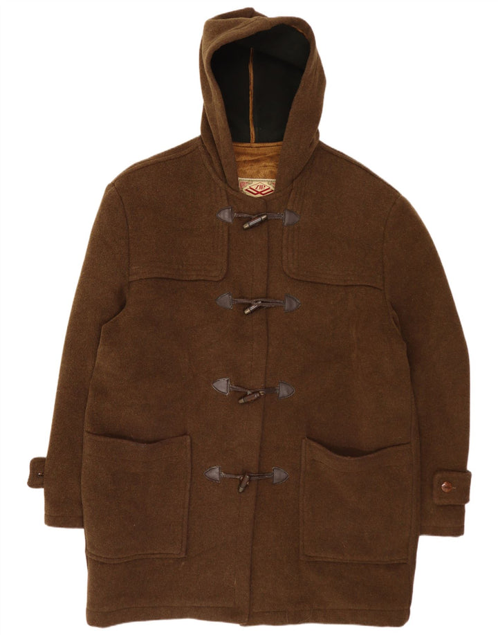 Lynlås Dame Hooded Duffel Coat UK 20 2XL Khaki Wool