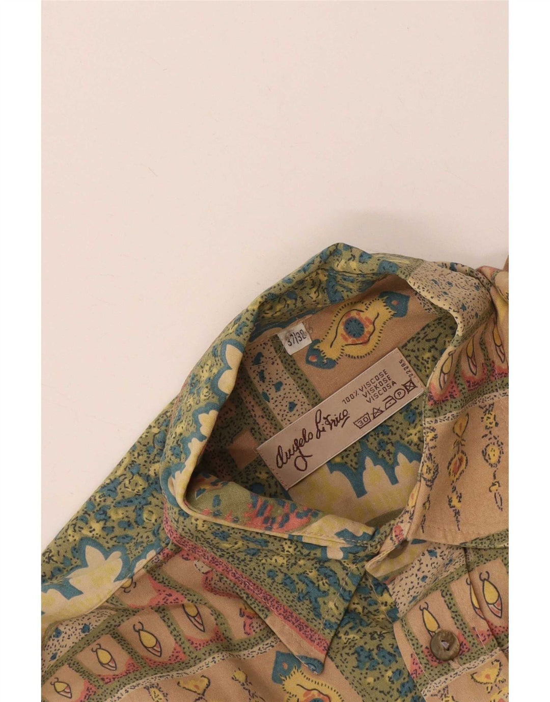 Angelo Litrico Herreskjorte str. 37/38 Small Beige Paisley Viscose