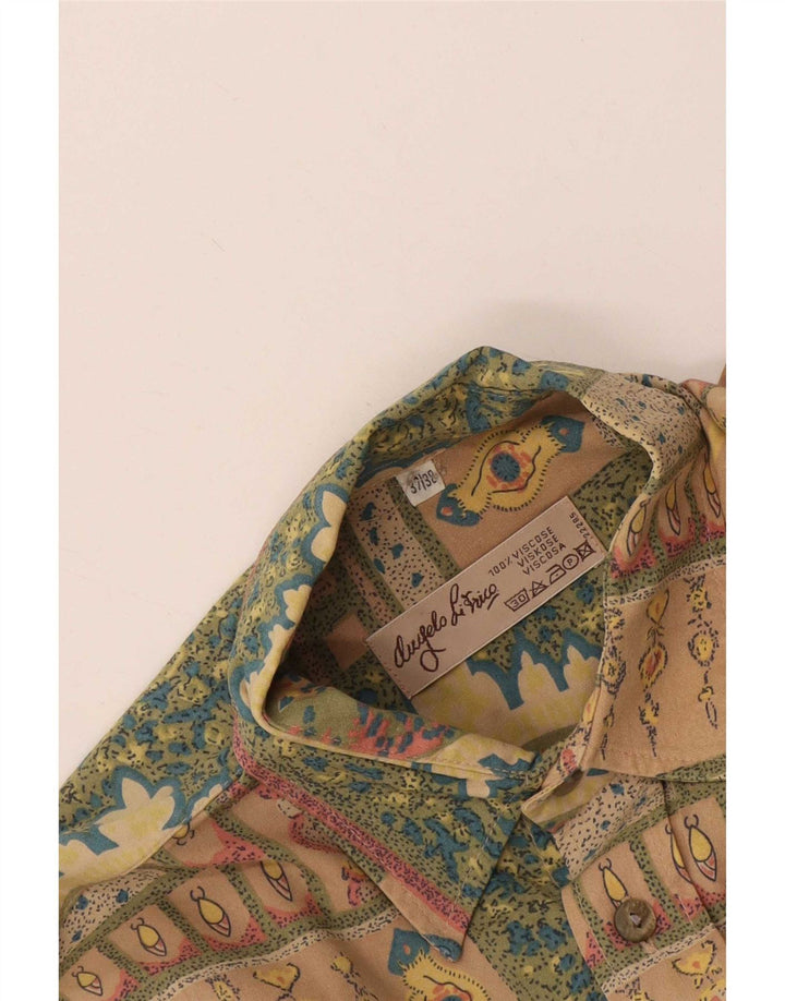 Angelo Litrico Herreskjorte str. 37/38 Small Beige Paisley Viscose
