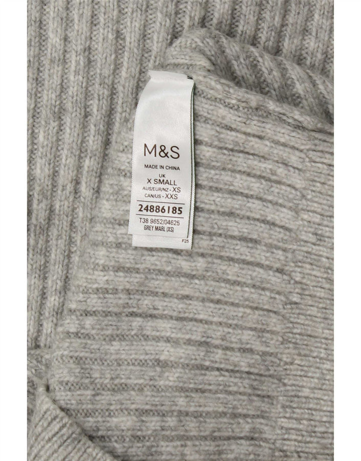 Marks & Spencer Dame sweater med rund hals DK 6 XS Grå polyester