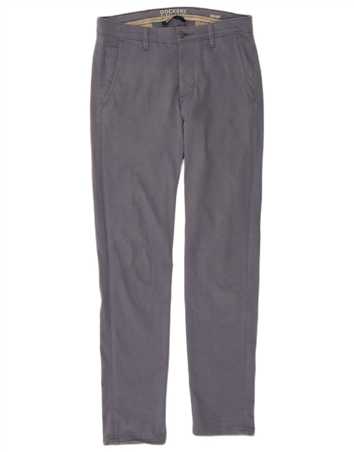 DOCKERS Skinny Chinobukser til mænd W29 L32 Blå bomuld