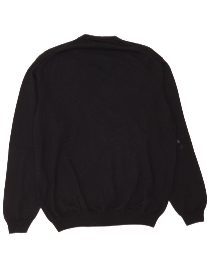 Trussardi Jeans Herre V-hals sweater XL Sort Uld