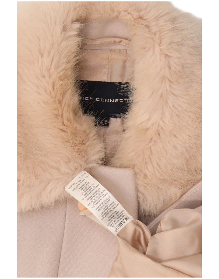 French Connection Dame Overfrakke UK 8 Small Beige Uld