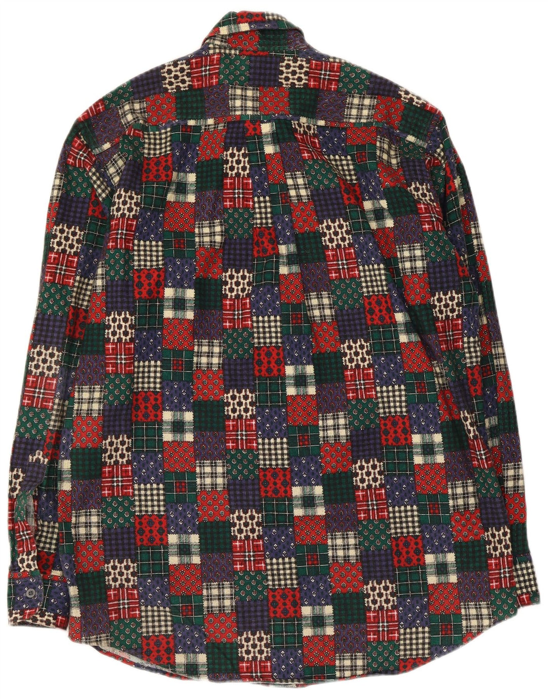 Azzurra Flanellskjorte til mænd Størrelse 15 3/4 40 Medium Flerfarvet Patchwork