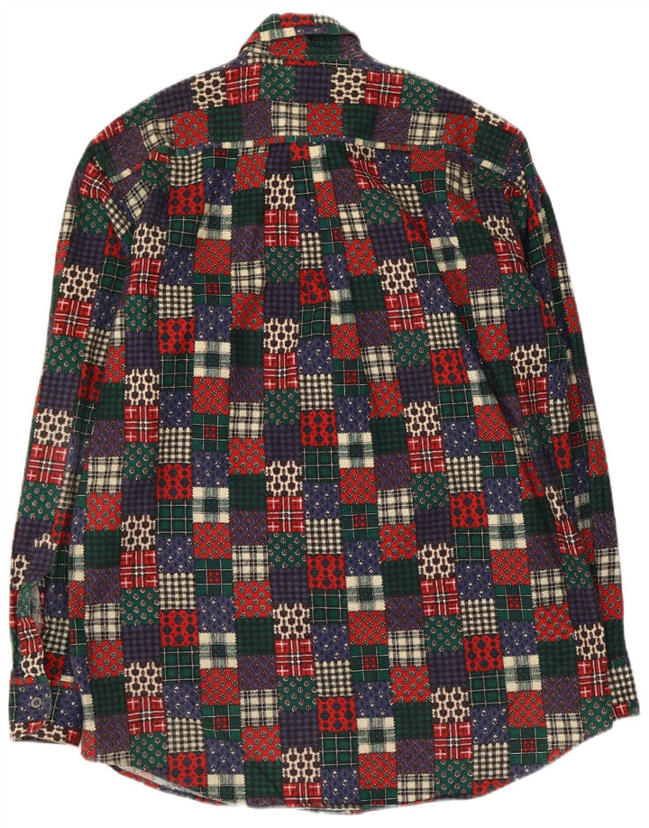 Azzurra Flanellskjorte til mænd Størrelse 15 3/4 40 Medium Flerfarvet Patchwork