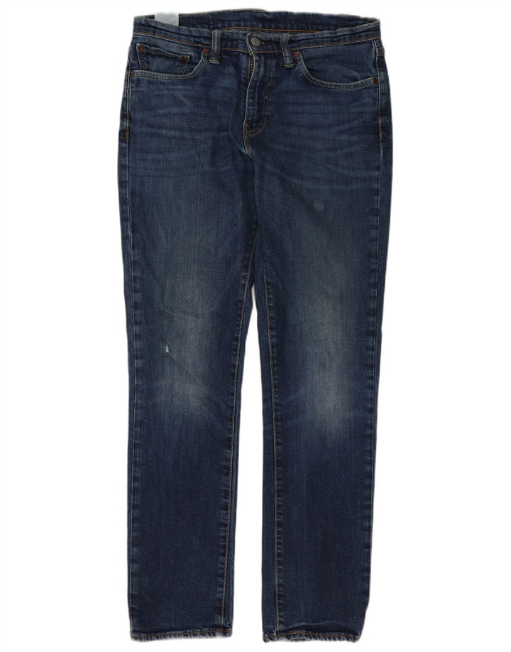 Levi's Herre 511 Slim Jeans W32 L32 Marineblå Bomuld