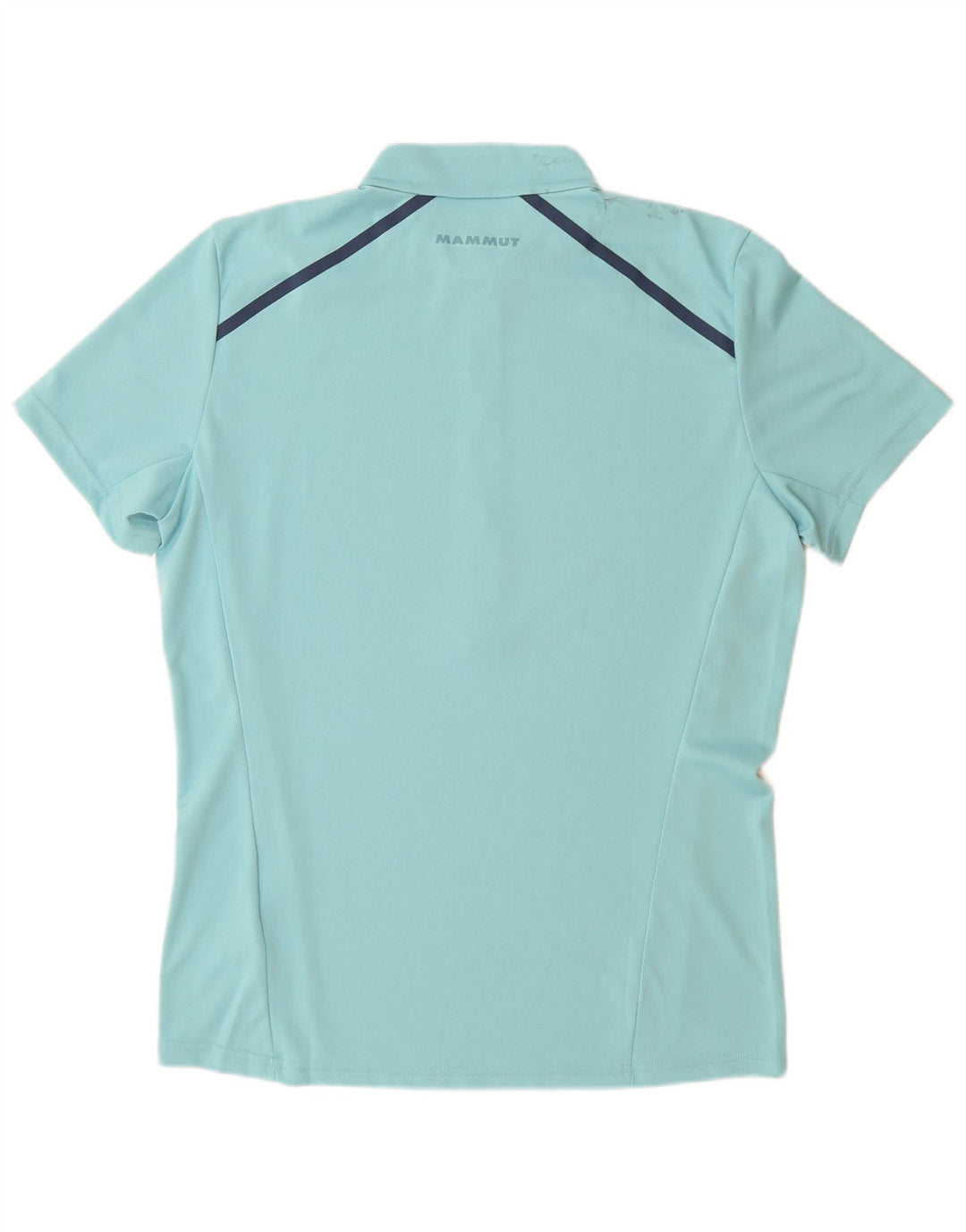 Mammut Herre Polartec Zip Neck T-Shirt Top Stor Blå Polyester