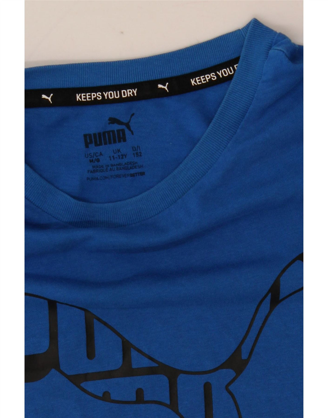 Puma Boys Grafisk T-Shirt Top 11-12 År Blå