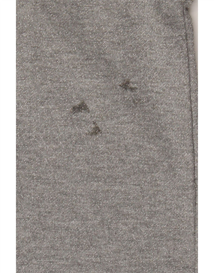 DKNY Womens Grafisk Oversized Hoodie Jumper UK 14 Medium Grey Polyester