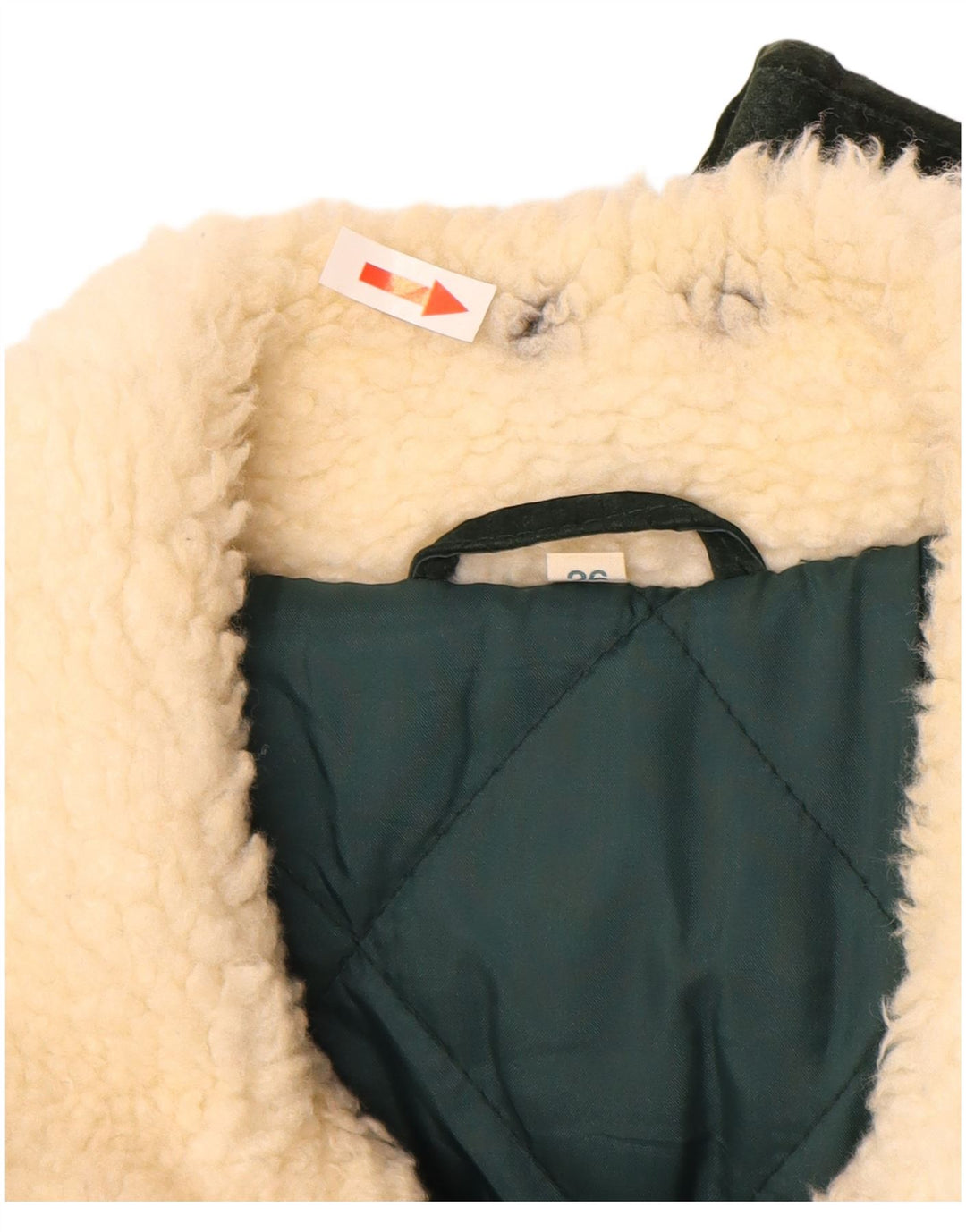 Vintage herre ruskindsjakke UK 42 XL Khaki Geometrisk Uld