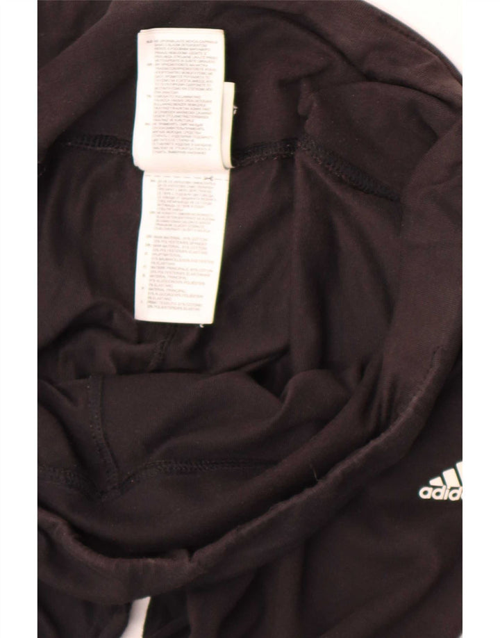Adidas Dame Leggings UK 12/14 Medium Sort Bomuld