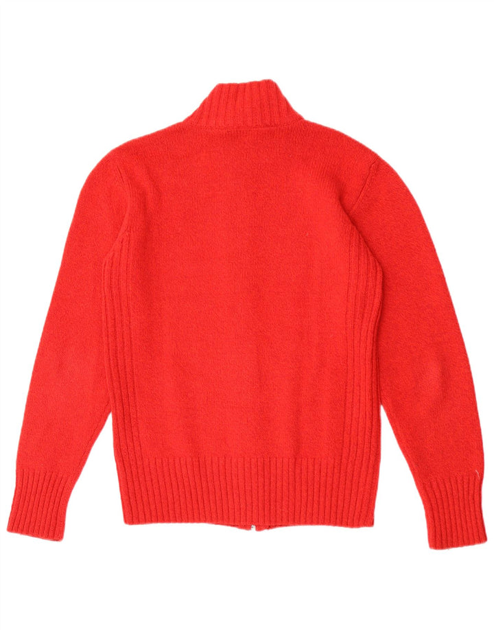 Datch Kvinders grafisk cardigantrøje UK 14 Medium Rød Polyester