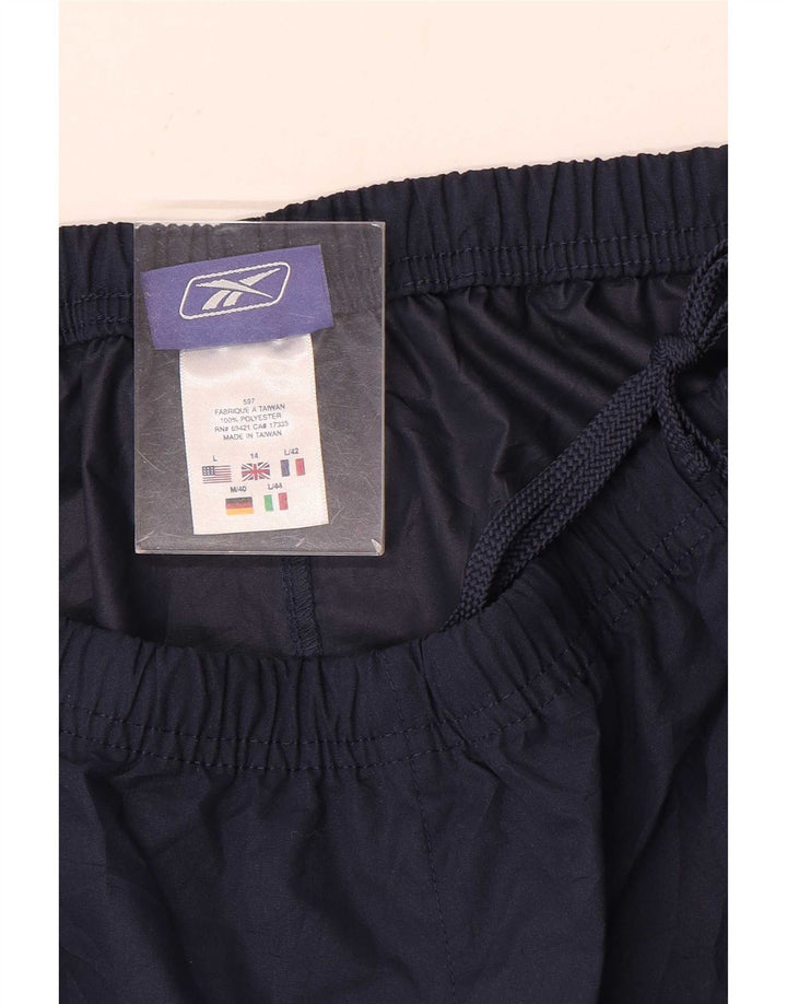 Reebok Womens træningsdragt Bukser UK 14 Large Navy Blue Polyester