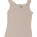 Benetton Dame Cami Top UK 10 Small White Bomuld
