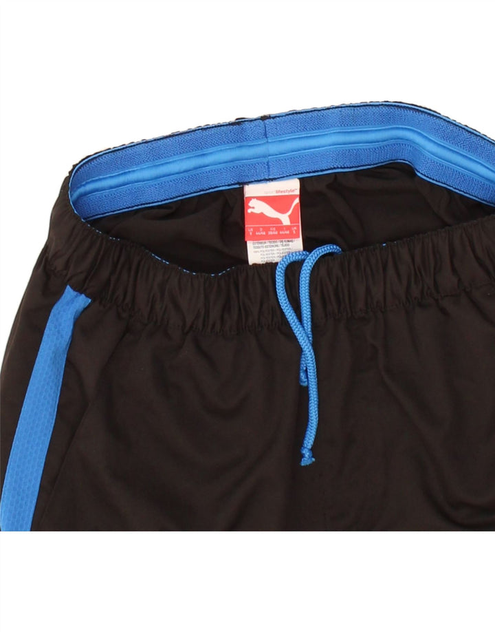 PUMA Mens Sport Shorts Small Black Colourblock Polyester Vintage Puma and Second-Hand Puma from Messina Hembry 