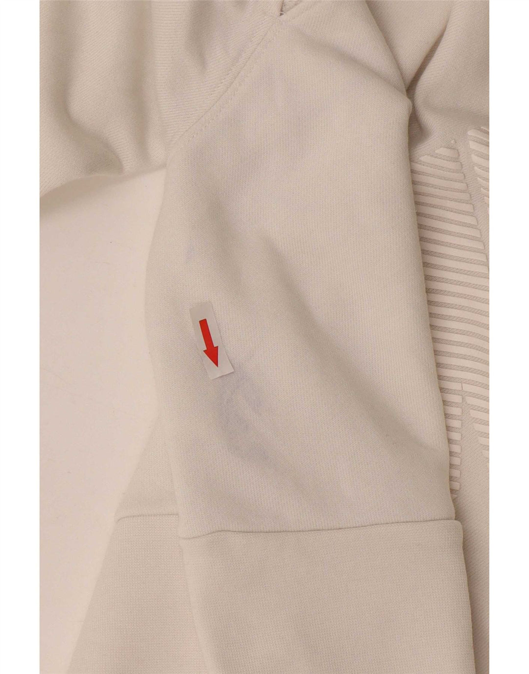 Nike Womens Crop Sweatshirt Jumper UK 14 Medium White Polyester