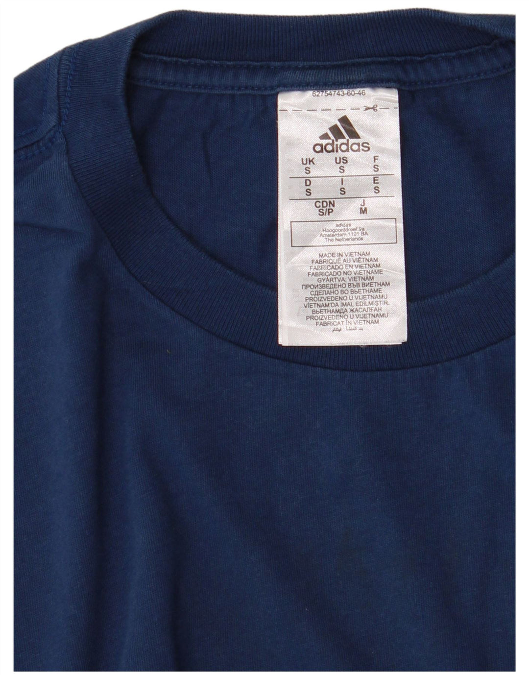 Adidas T-shirt top til mænd, lille marineblå bomuld