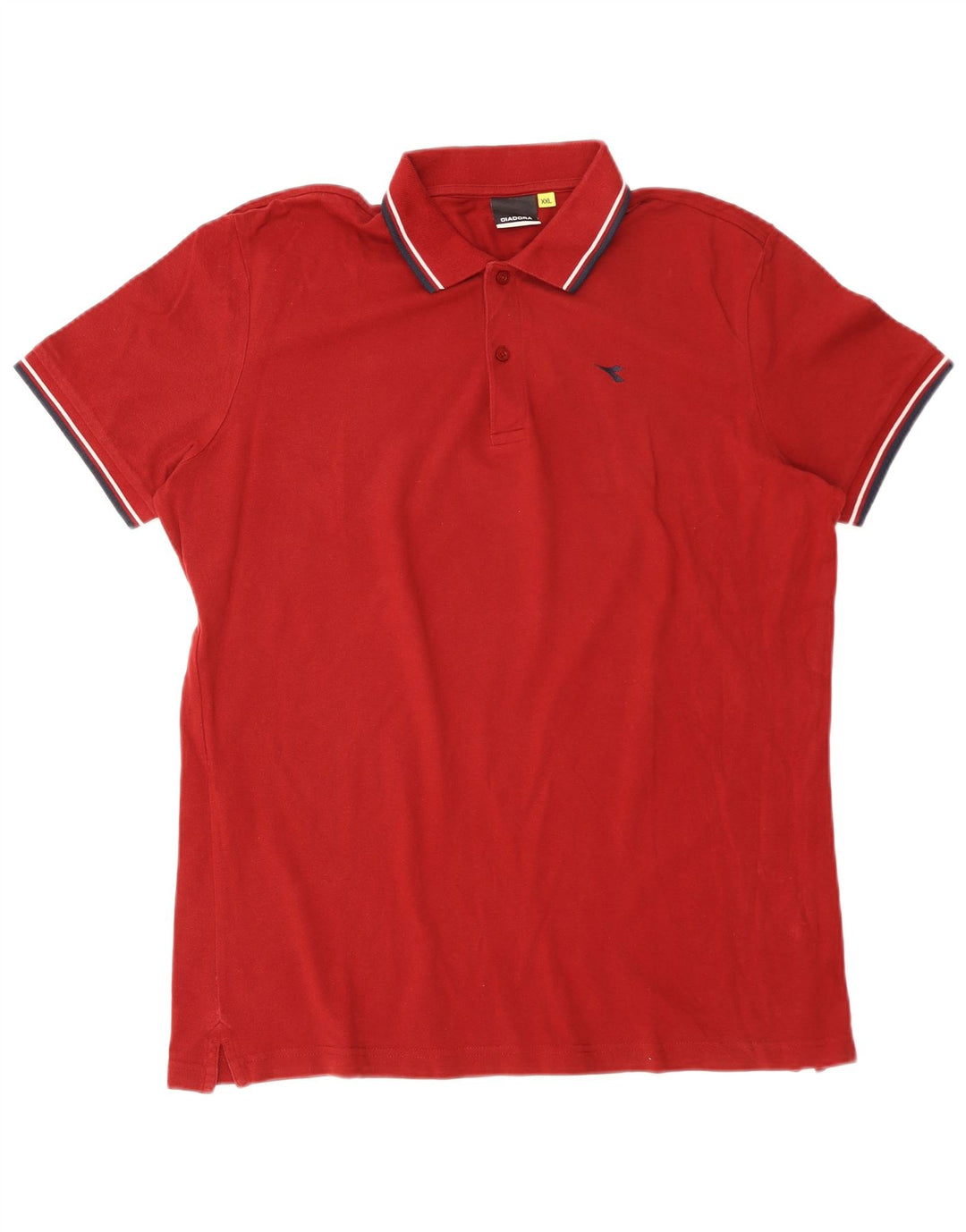 DIADORA Poloskjorte til mænd 2XL rødbrun bomuld