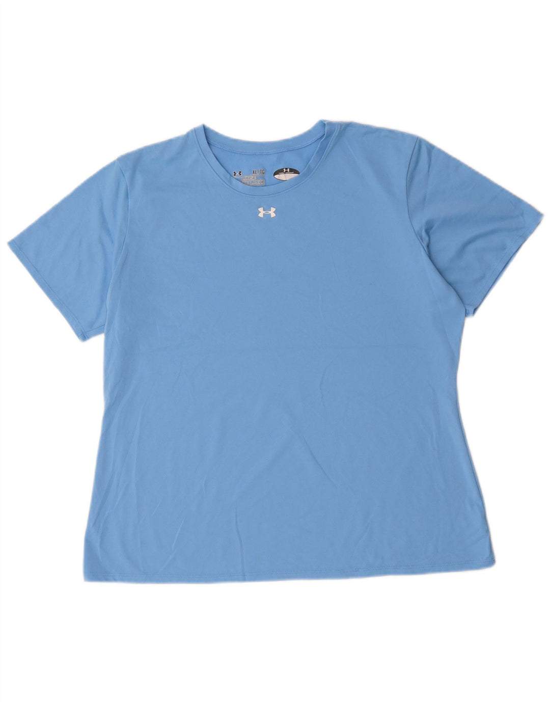 UNDER ARMOUR Dame Heat Gear T-Shirt Top UK 18 XL Blå Polyester