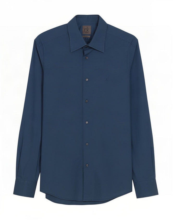 Calvin Klein Herre Slim Fit skjorte Medium Blue Bomuld