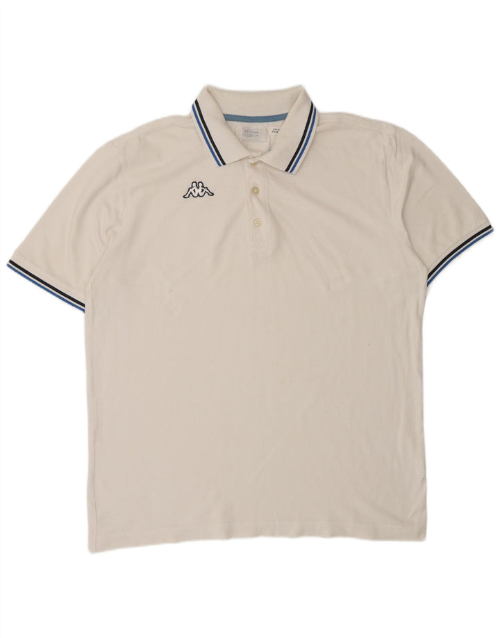 KAPPA Mens Polo Shirt XL White Cotton