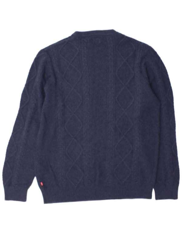 Levi's Herre sweater med rund hals XL marineblå bomuld
