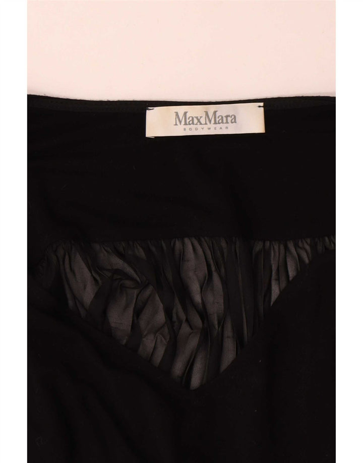 Max Mara Dame Bluse Top UK 14 Large Black