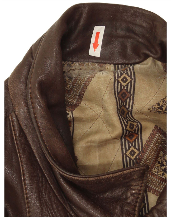 Vintage herre læderjakke UK 44 2XL Brun