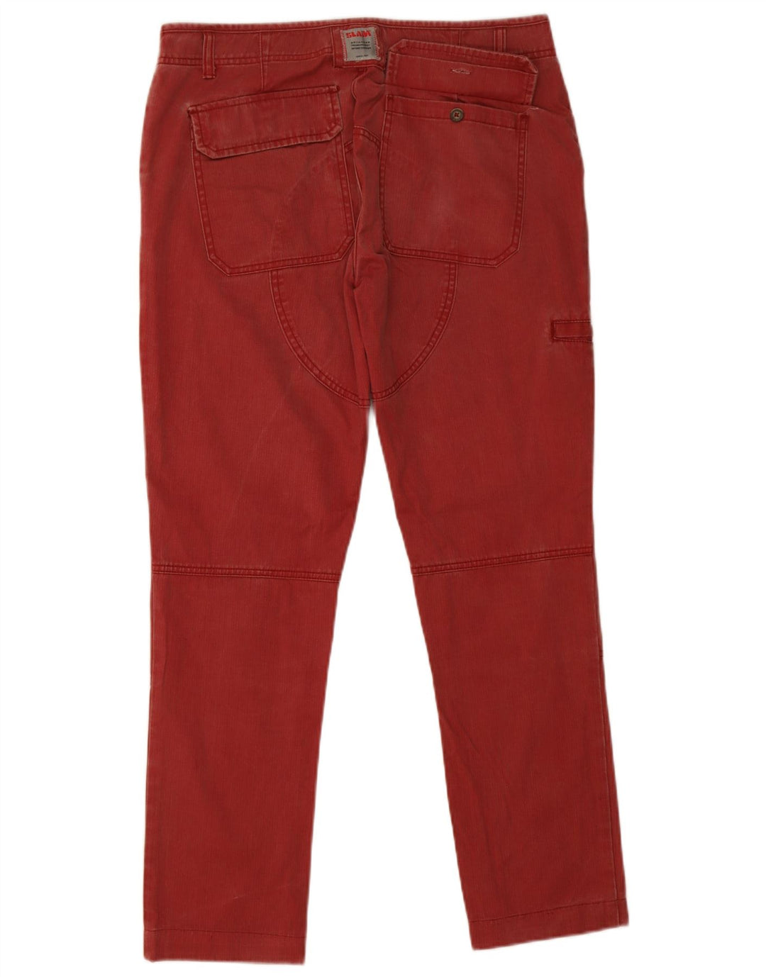 Slam Herre Slim Cargo Bukser Large W34 L30 Rød Bomuld