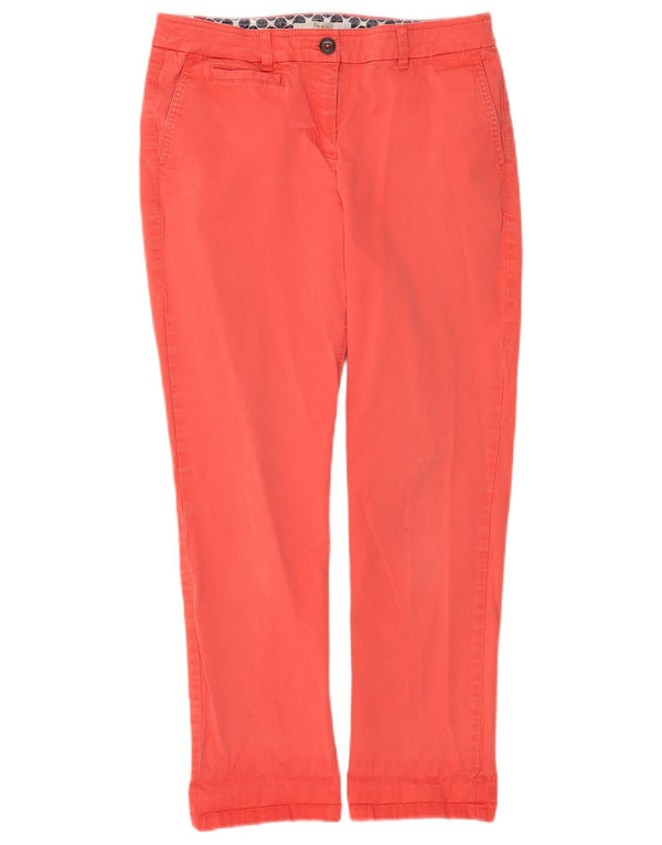 Boden Womens Regular Chino Trousers UK 10 Small W30 L27 Red Bomuld