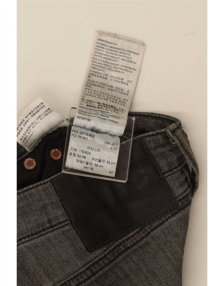 Levi's Slim Jeans til mænd W32 L30 Grå bomuld