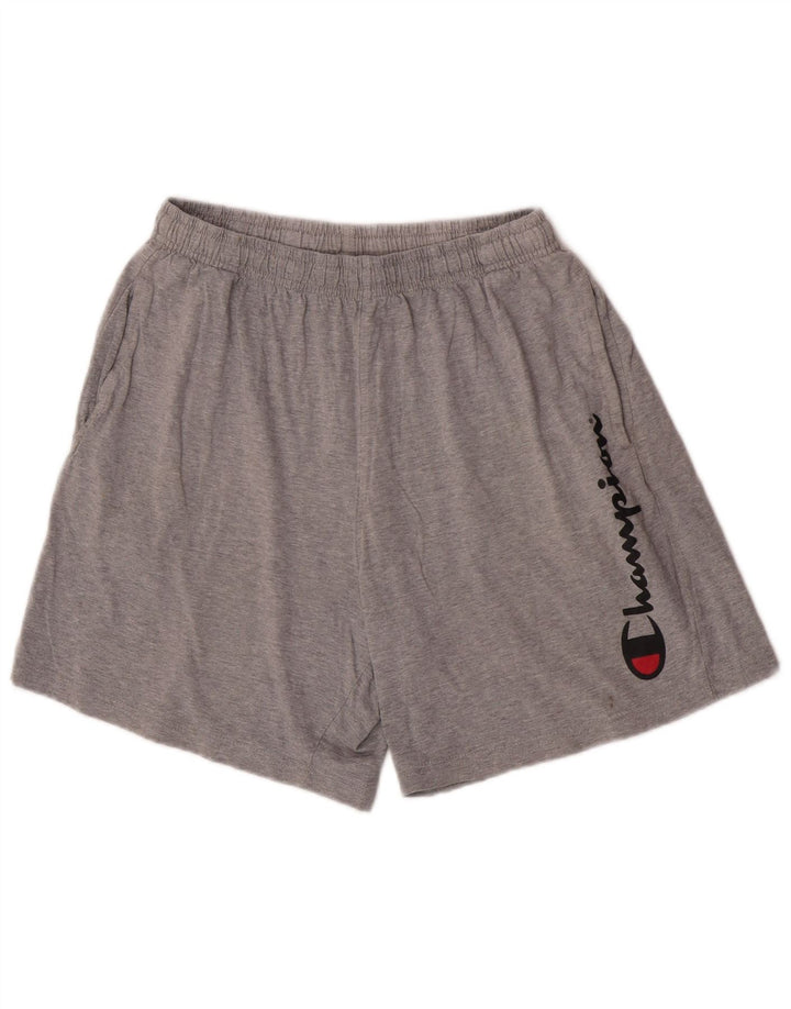 Champion Herre grafiske almindelige sportsshorts Små grå bomuld