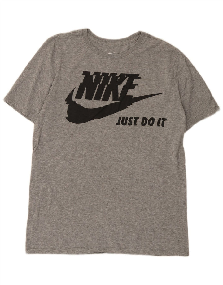 Nike Herre Athletic Cut Grafisk T-Shirt Top Medium Grå