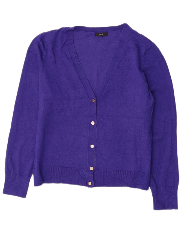 M&Co Dame Cardigan Sweater UK 16 Large Purple Viscose