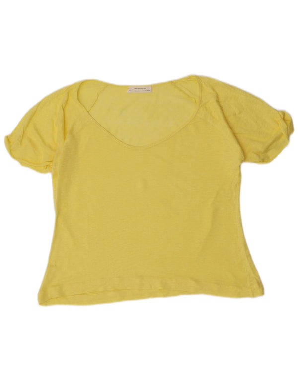 Zara T-Shirt Top UK 12 Medium Gul
