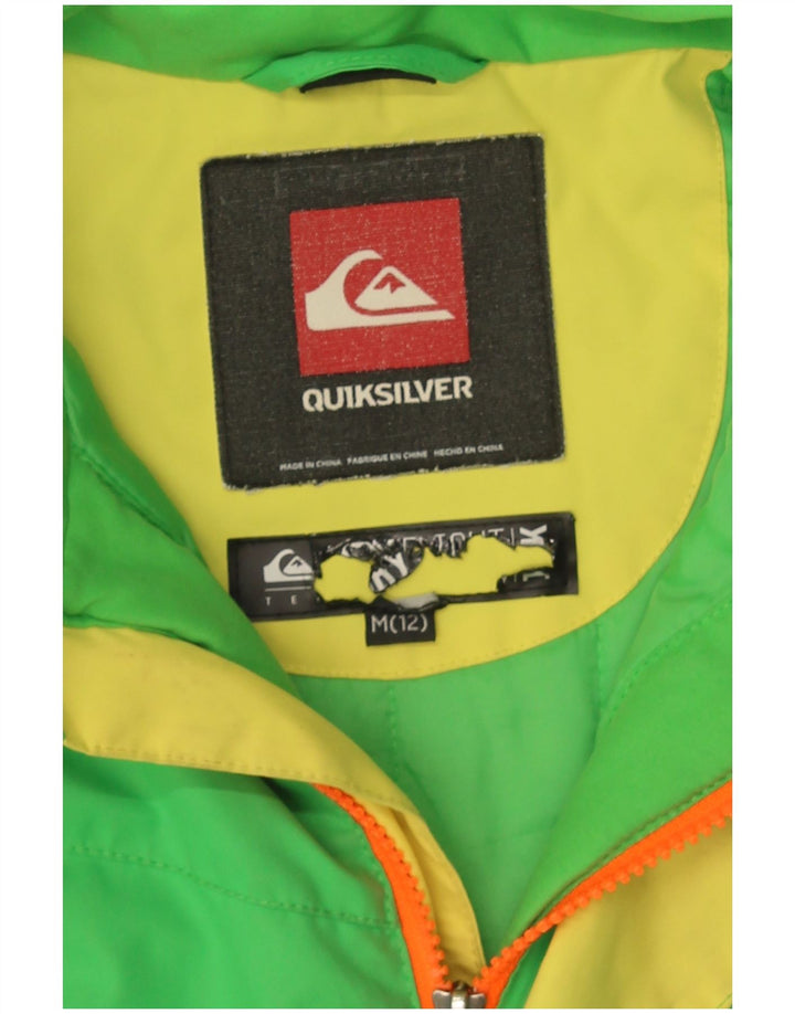 Quiksilver Boys Windbreaker Jacket 11-12 år Medium Green Colourblock
