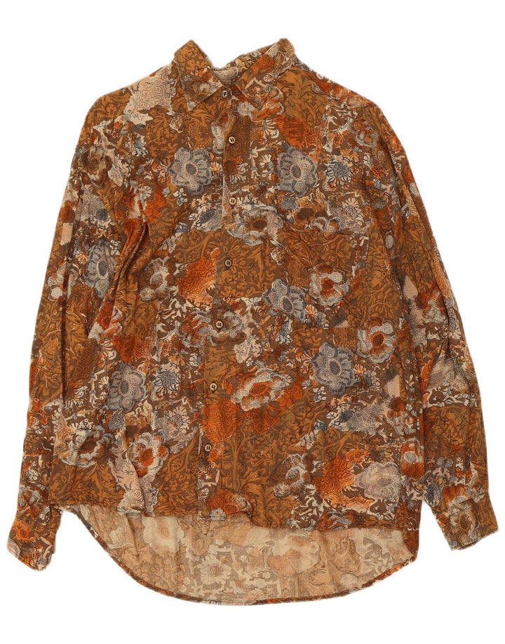 Vintage herreskjorte lille brun blomster