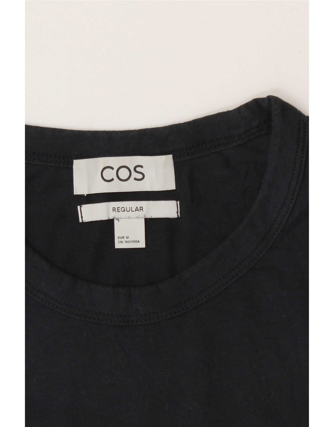 Cos Herre Regular T-Shirt Top Medium Navy Blue