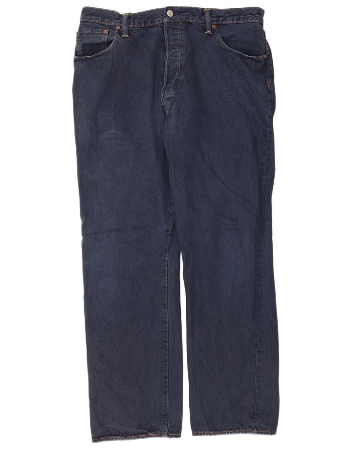 Levi's Herre 501 Straight Jeans W42 L32 Marineblå