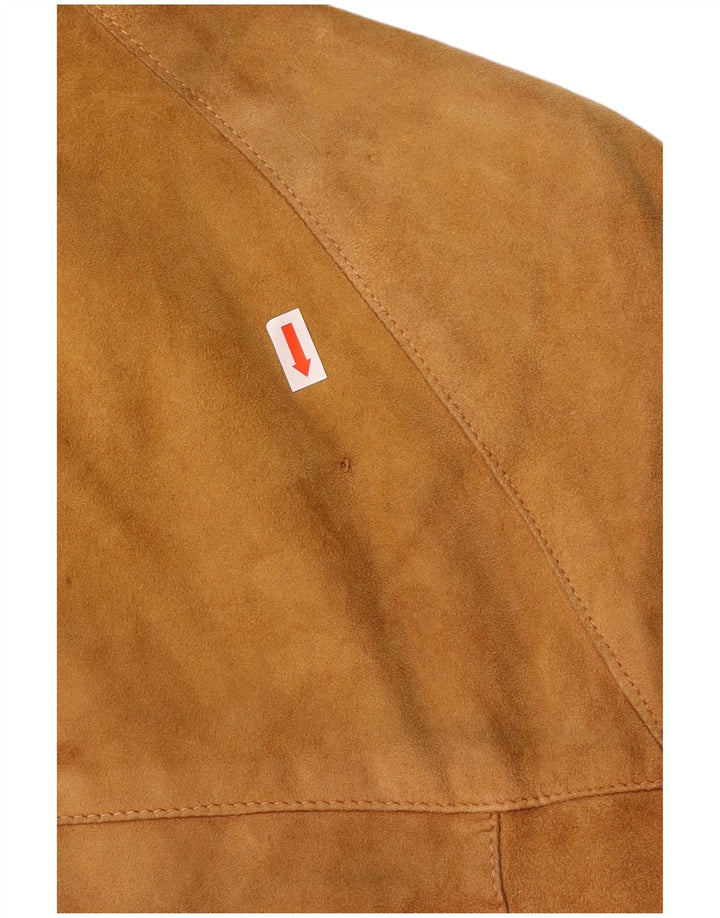 Vintage dame bomber ruskindsjakke UK 12 medium brunt læder