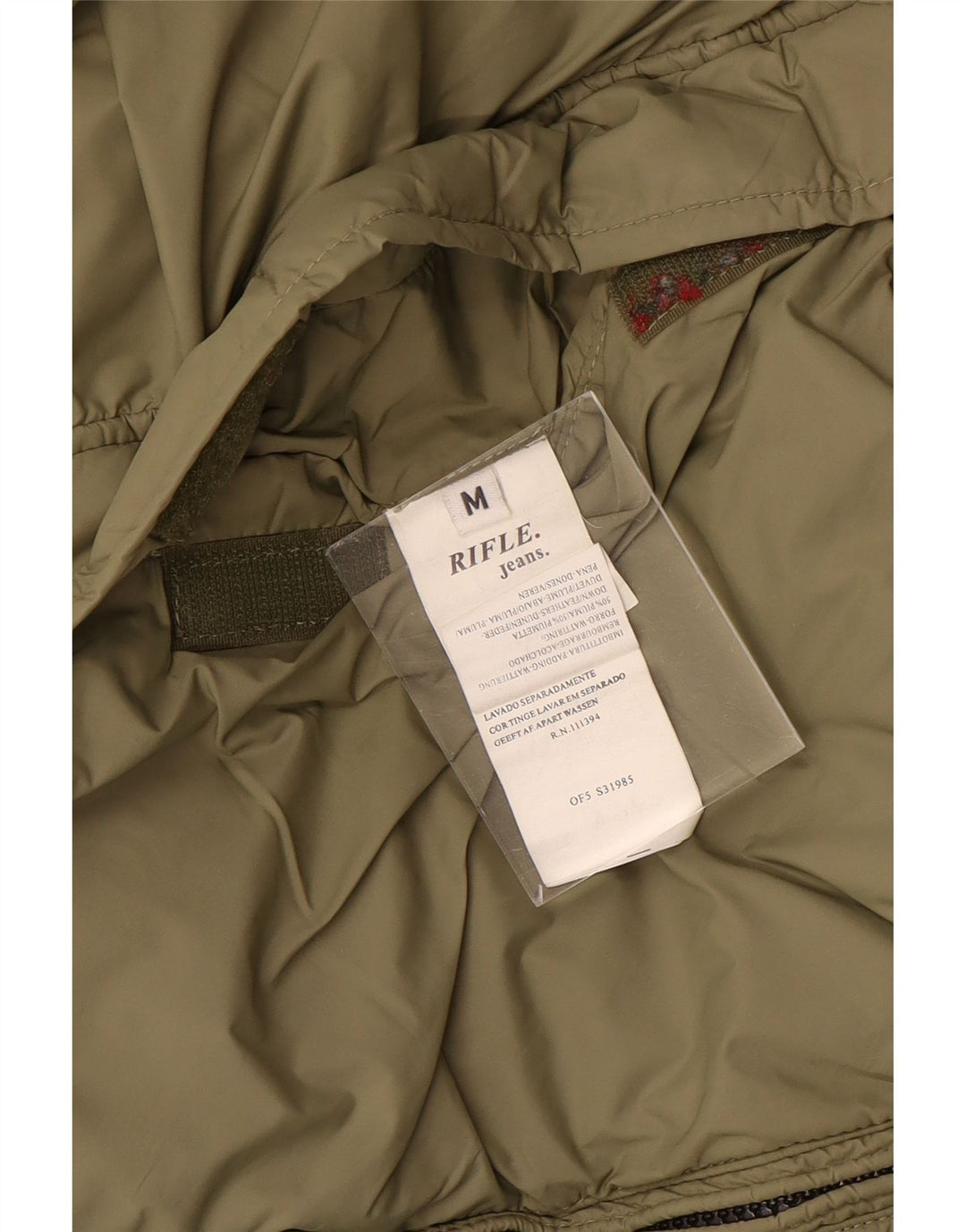 Rifle Herre Vendbar Polstret Jakke UK 38 Medium Sort Polyamid