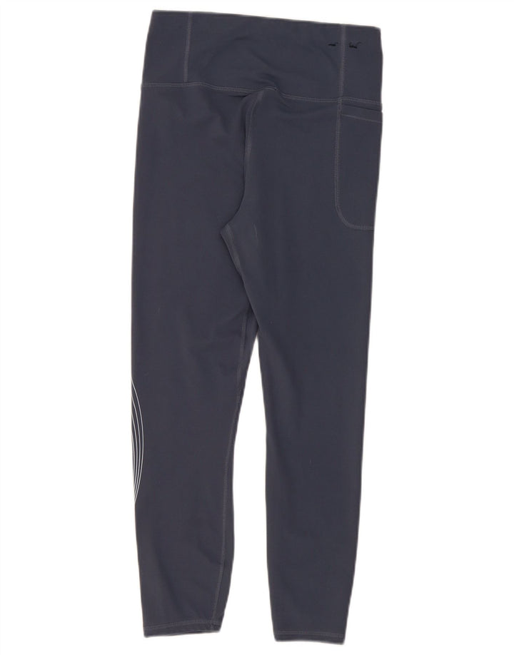Under Armour Kvinders Grafiske Crop Leggings UK 12 Medium Blue Polyester