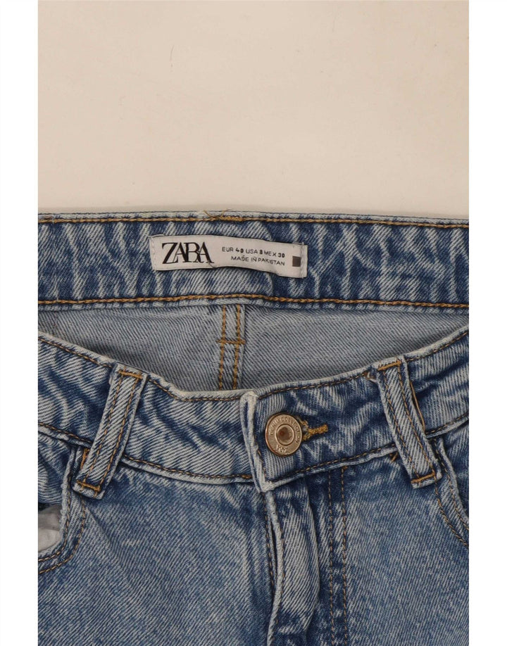 Zara Womens High Waist Cropped Jeans EU 40 Medium W30 L26 Blue