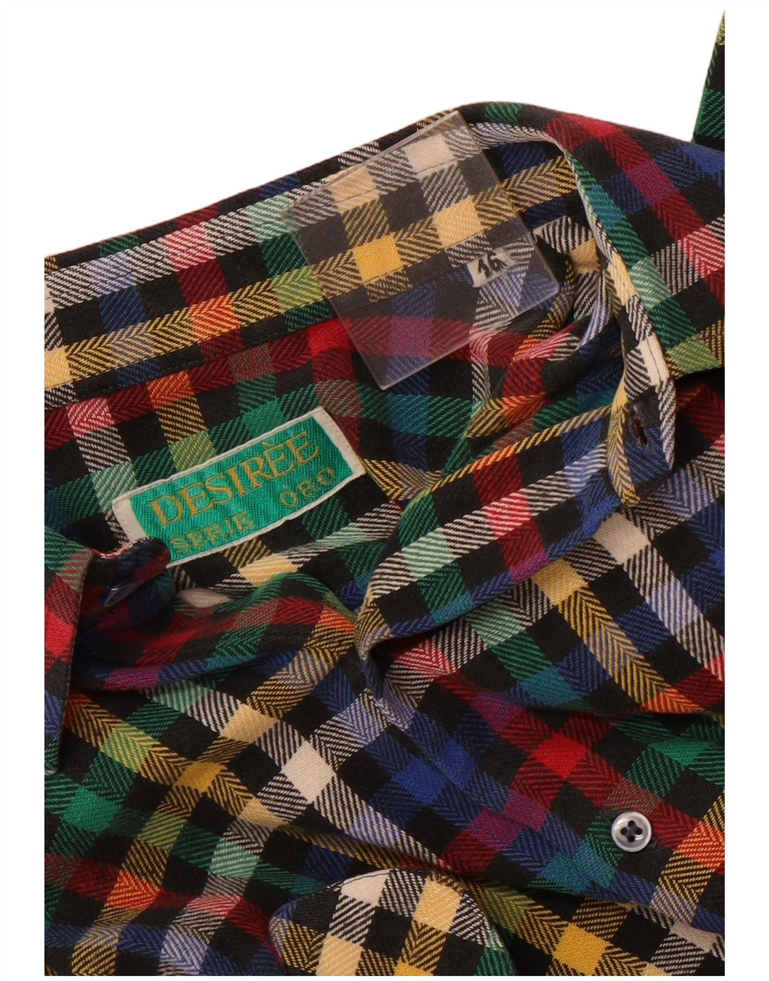 Desiree Herre flannelskjorte str. 16 Stor flerfarvet tern